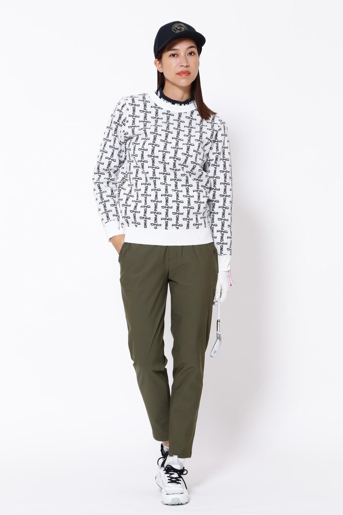 【PING APPAREL】ベアスムース 長袖ハイネックカットソー <GOLD> (LADIES)