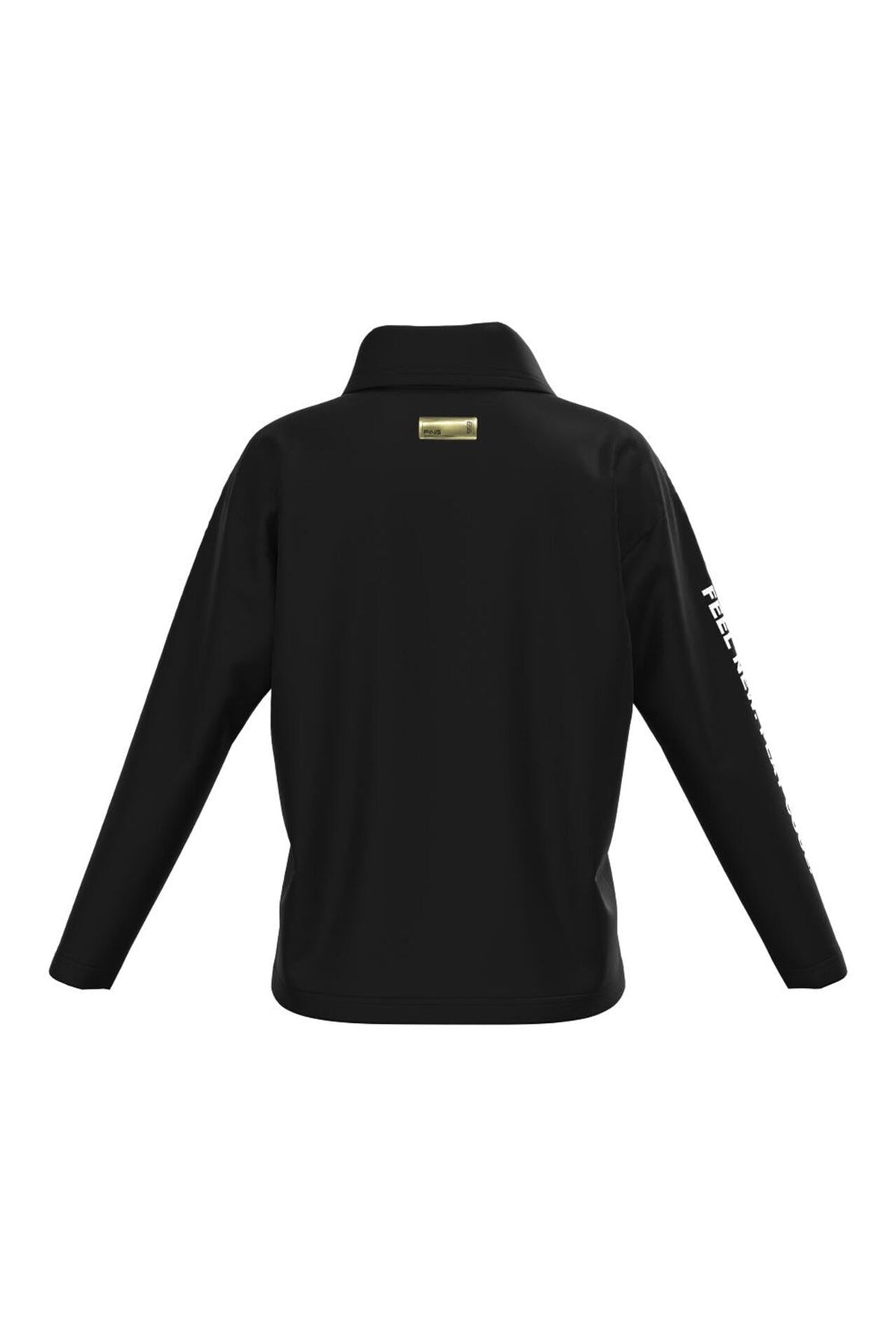 【PING APPAREL】ベアスムースUVハイストレッチ長袖裏フリース変形ハイネックカットソー <GOLD> (LADIES)