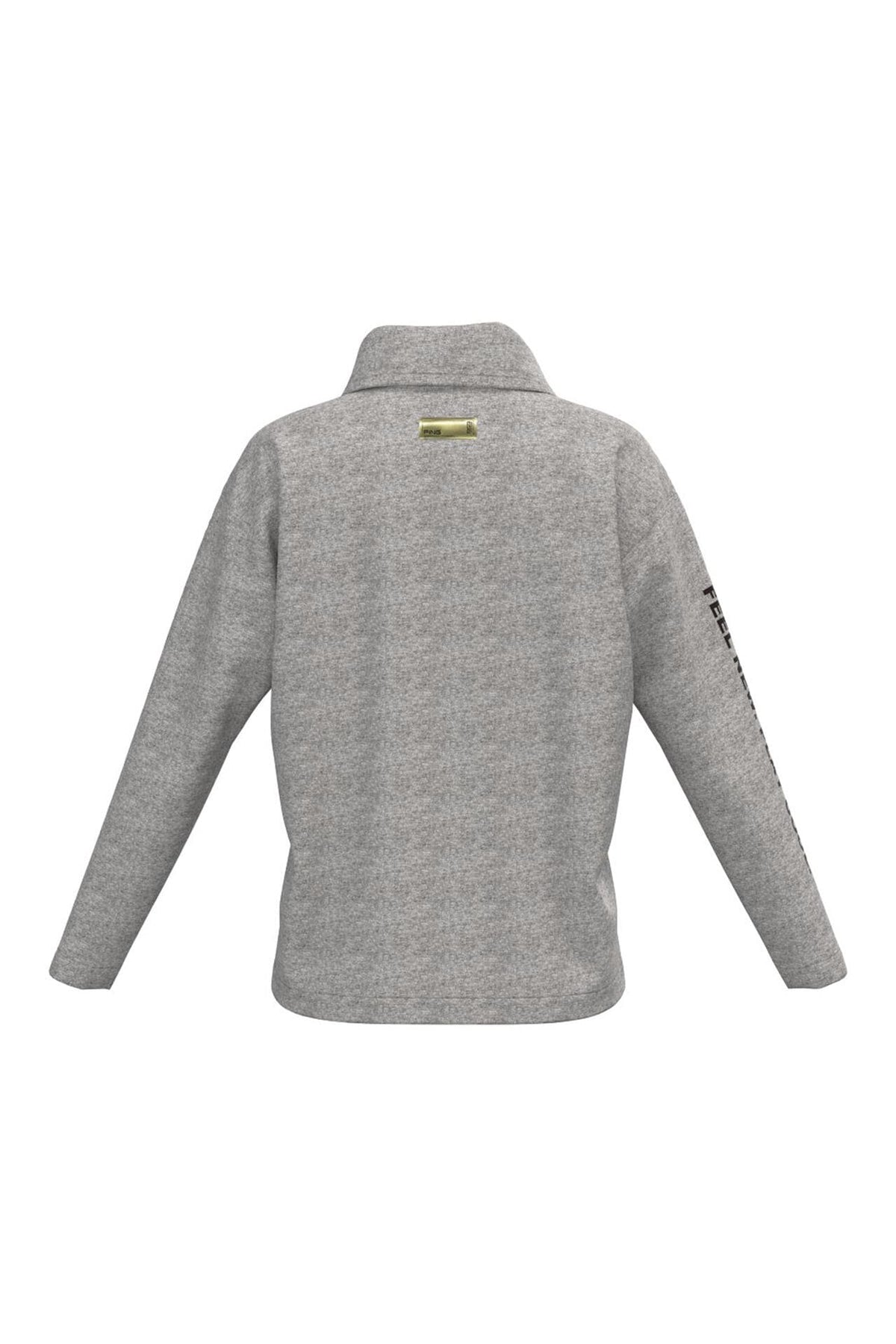 【PING APPAREL】ベアスムースUVハイストレッチ長袖裏フリース変形ハイネックカットソー <GOLD> (LADIES)
