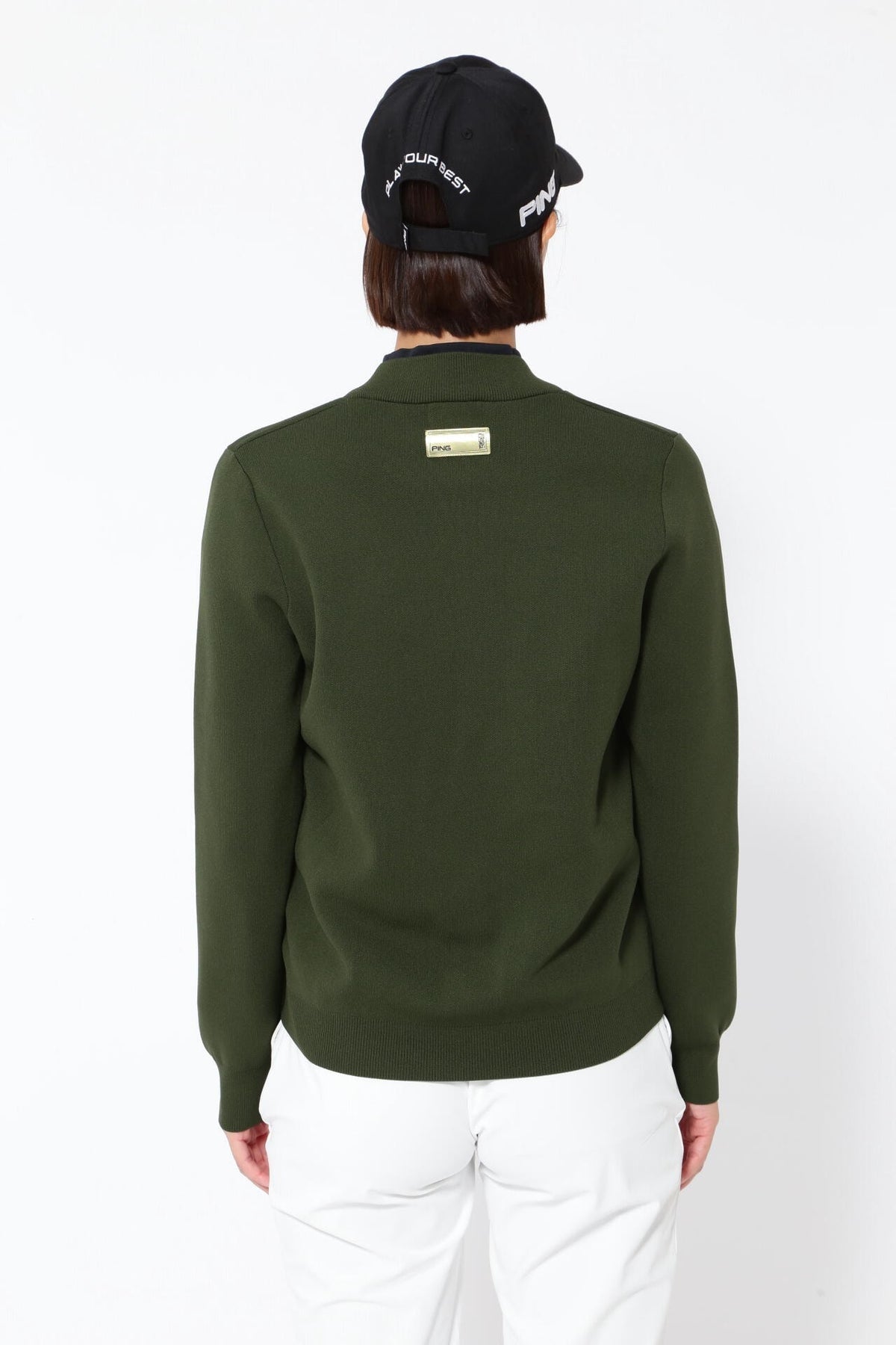 【PING APPAREL】フルジップニットブルゾン <GOLD> (LADIES)