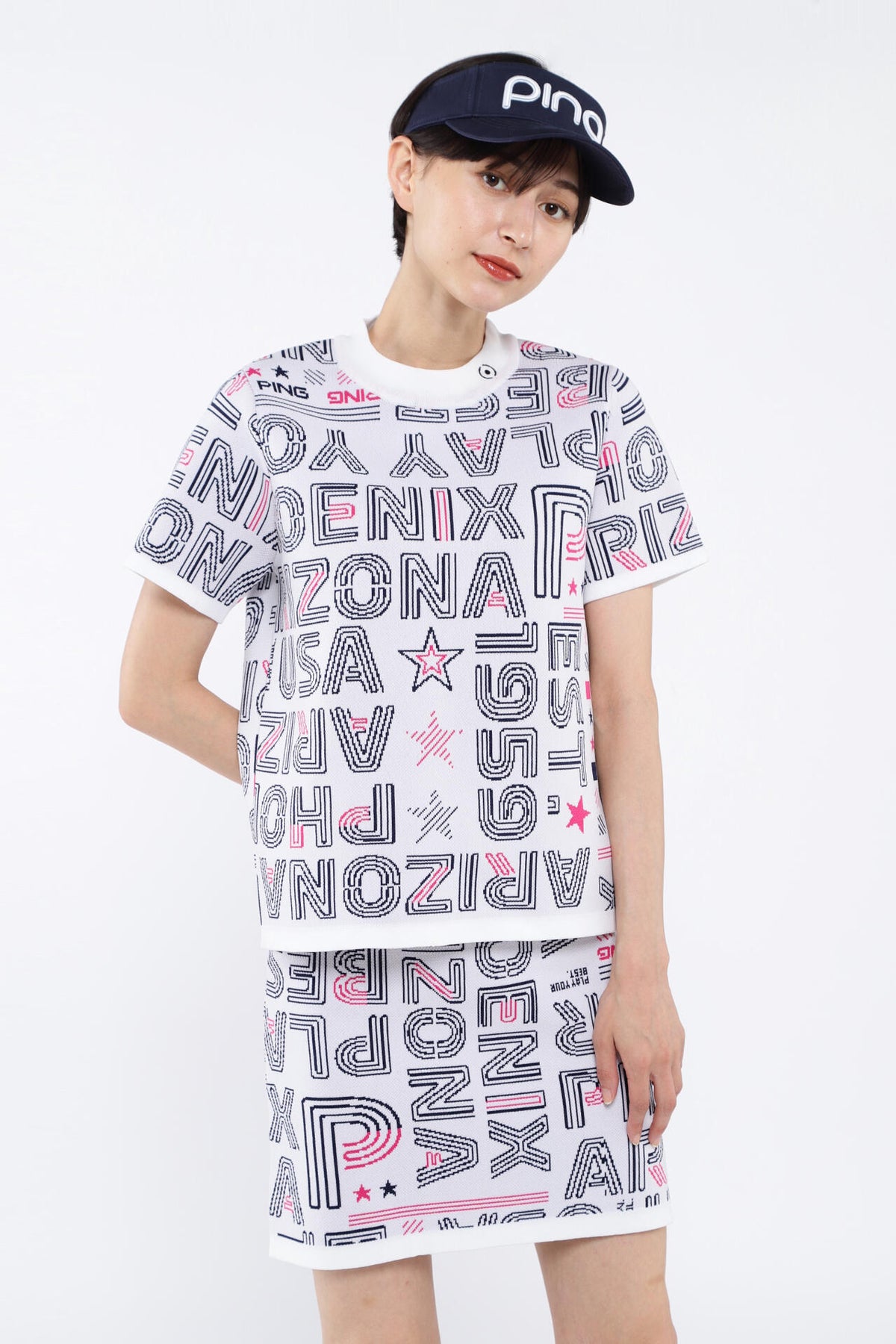 【PING APPAREL】セットアップニットジャカード <NATIVE> (LADIES)