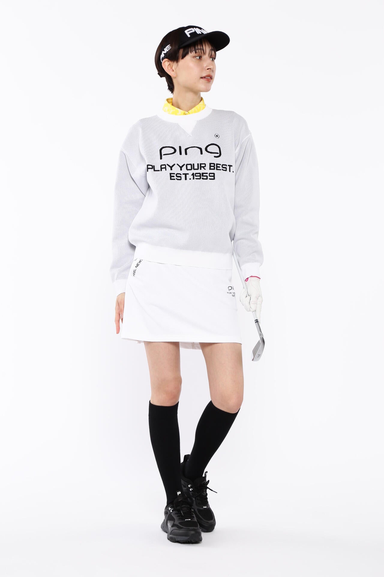 【PING APPAREL】バイアスデジタルロゴジャカードポロシャツ <PERFORMANCE> (LADIES)