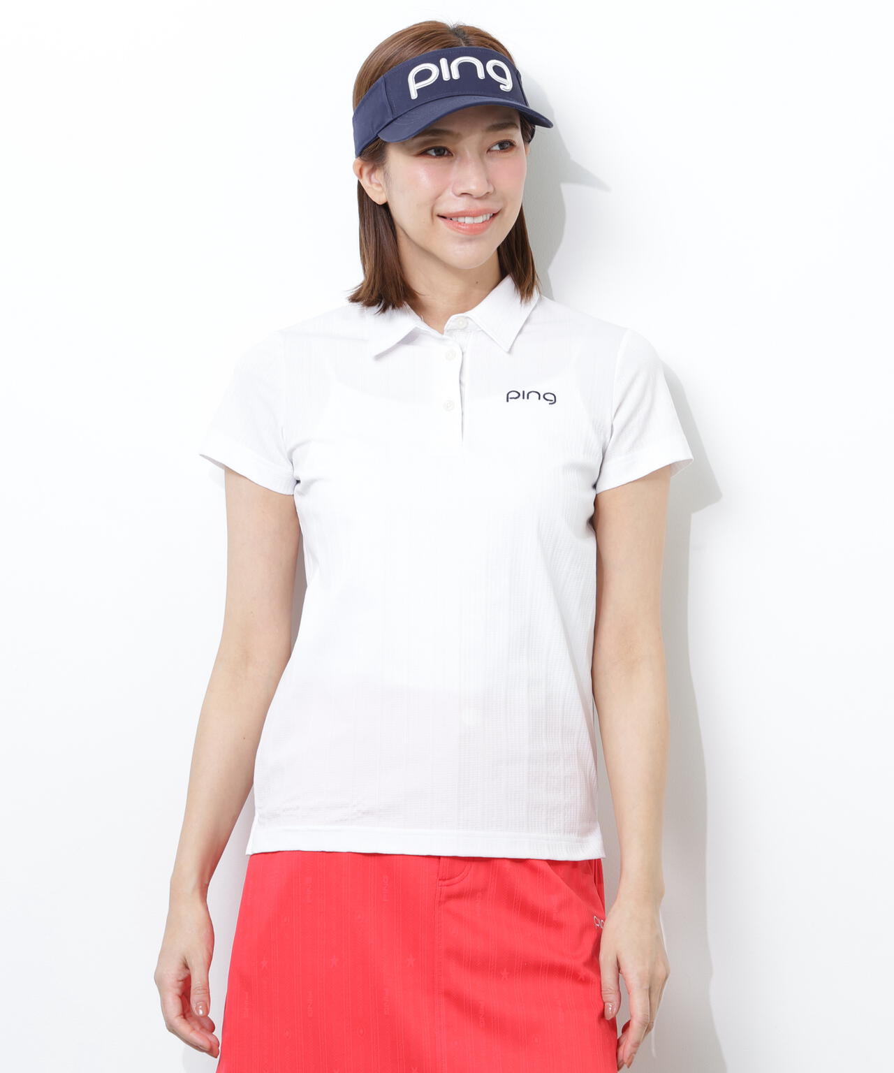 【PING APPAREL】EPIX変形ストレッチサッカー半袖ポロシャツ <NATIVE> (LADIES)