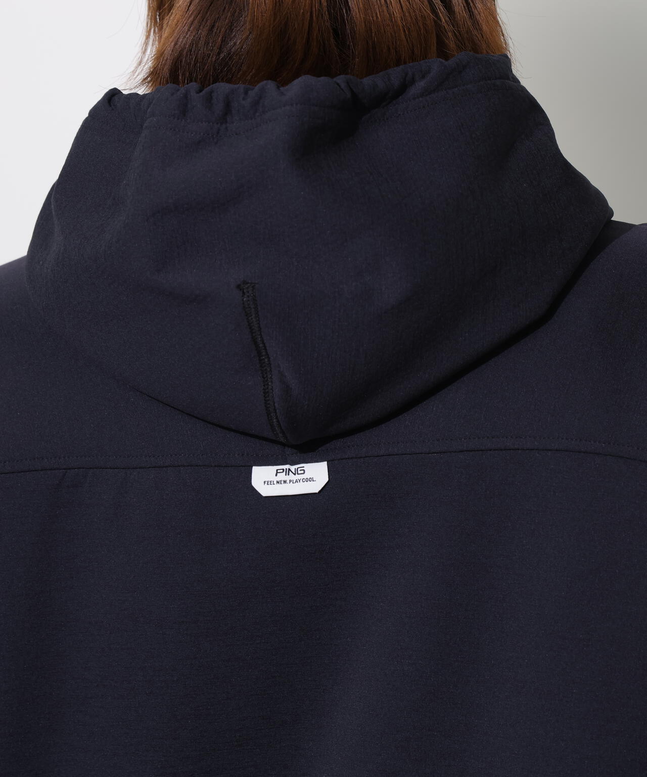 【PING APPAREL】全方向ストレッチ接結裏メッシュ切替ロゴテープスウェットフーディ <PERFORMANCE> (LADIES)