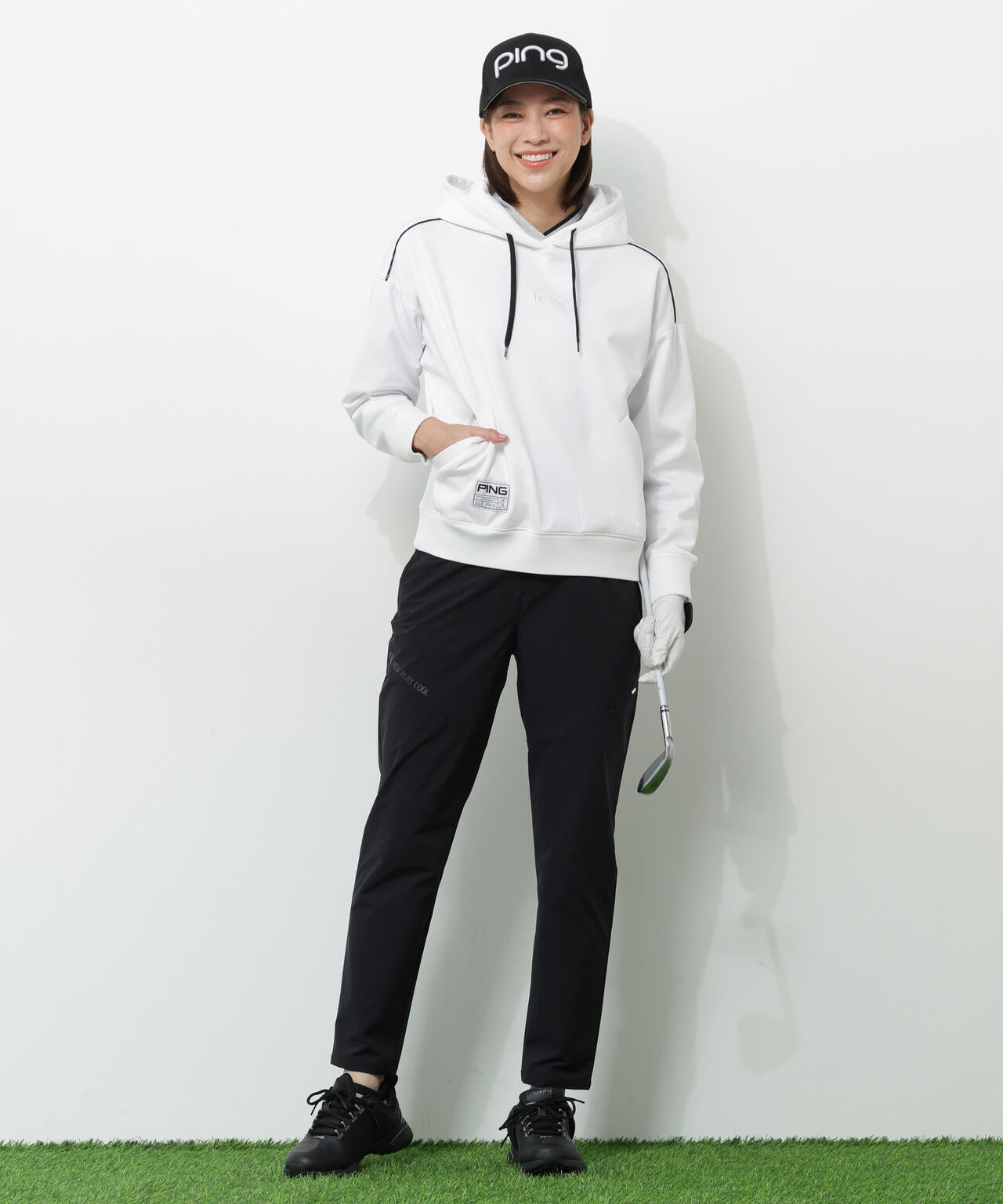 【PING APPAREL】冷感ポンチハイネックシャツ <GOLD> (LADIES)
