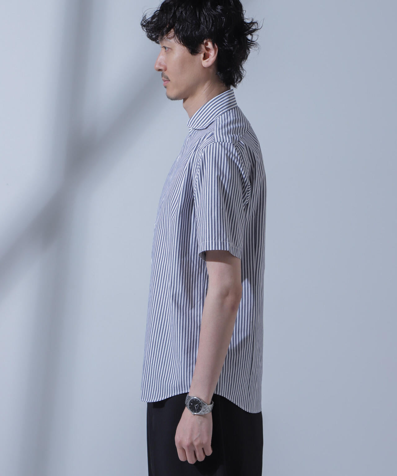 「N SHIRTS」AntiSoaked(R)汗染み防止ホリゾンタルカラーシャツ半袖