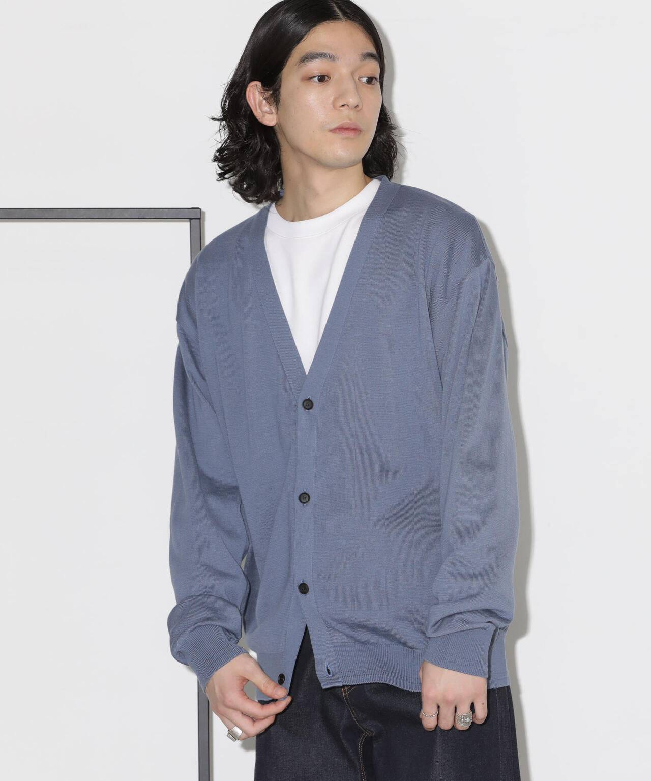 「タフニット」Vネックカーディガン