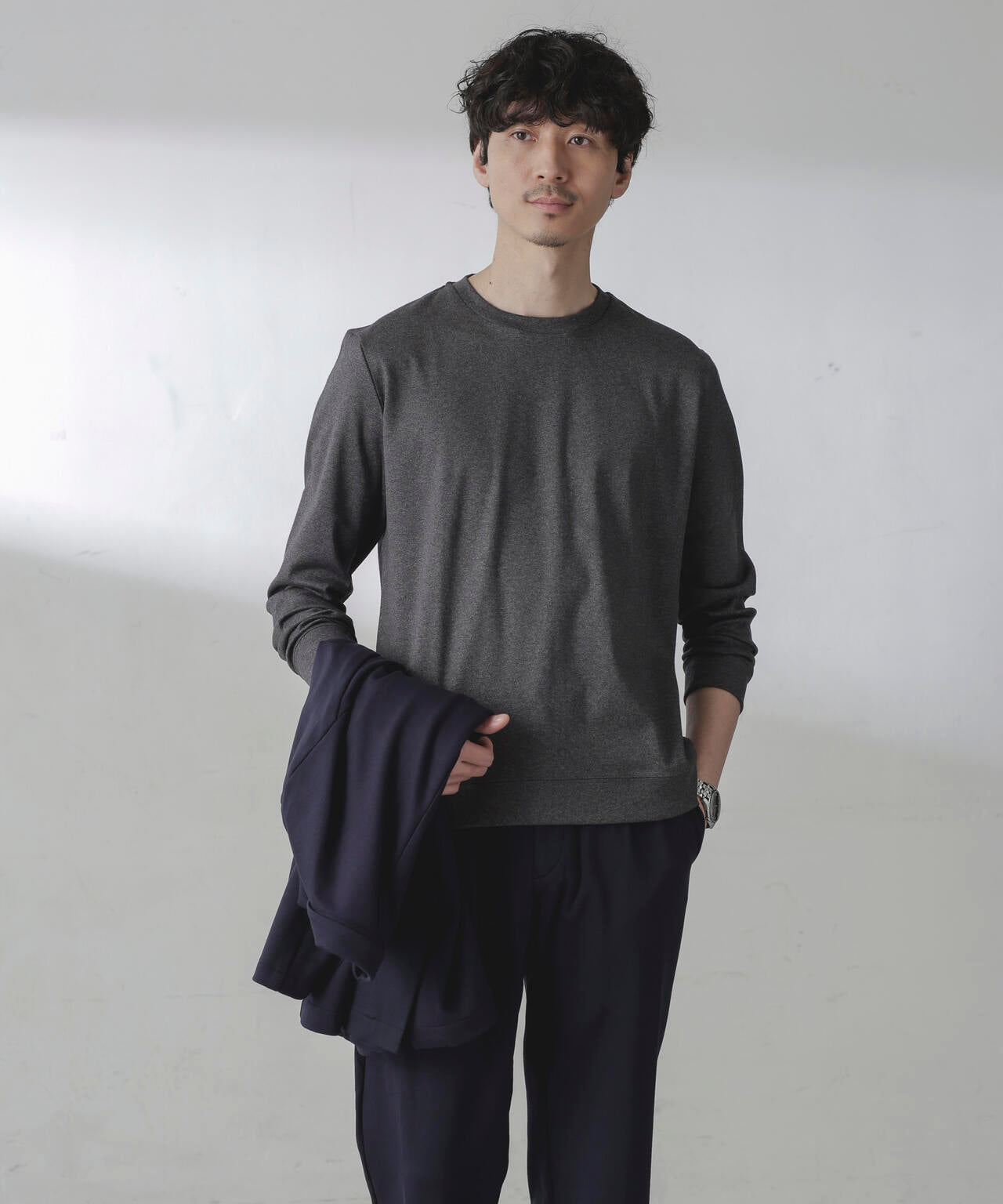 「FORMAL JERSEY」クルーネックカットソー長袖