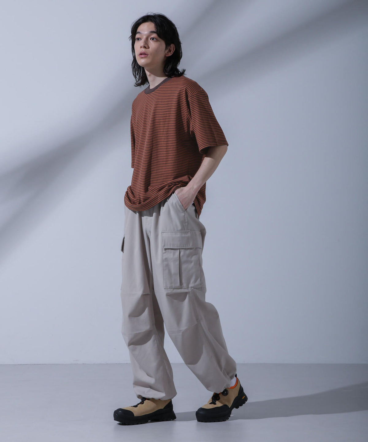 Anti Soaked(R) 汗染み防止 ボーダークルーネックTシャツ