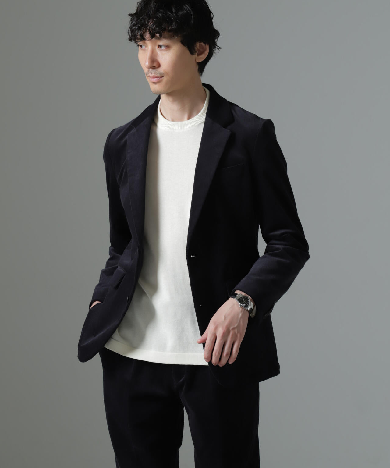 「Damerino」コットンコーデュロイストレッチセットアップ