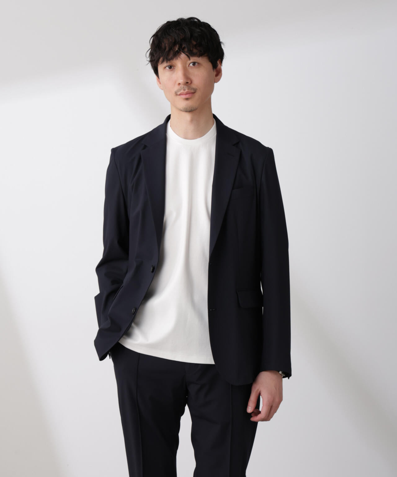 「N JACKET BASIC」トロピカルストレッチジャケット(セットアップ可)