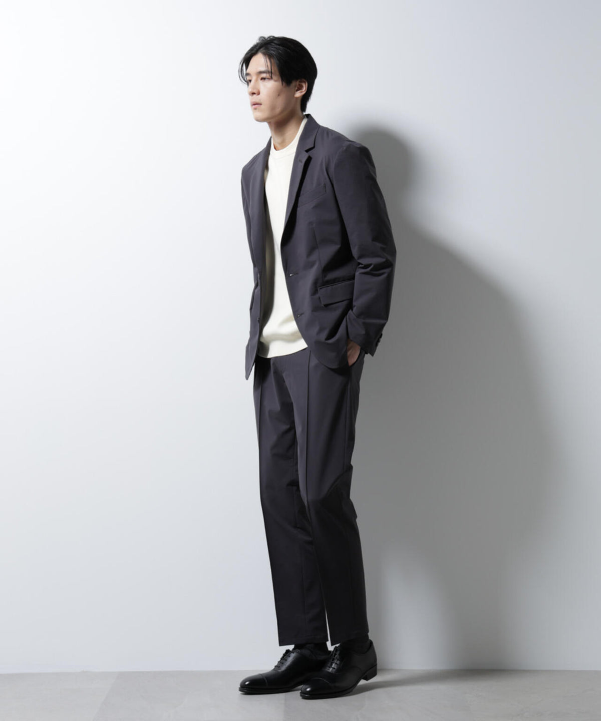 「N JACKET BASIC」ダントツオチール防汚テックストレッチジャケット(セットアップ可)