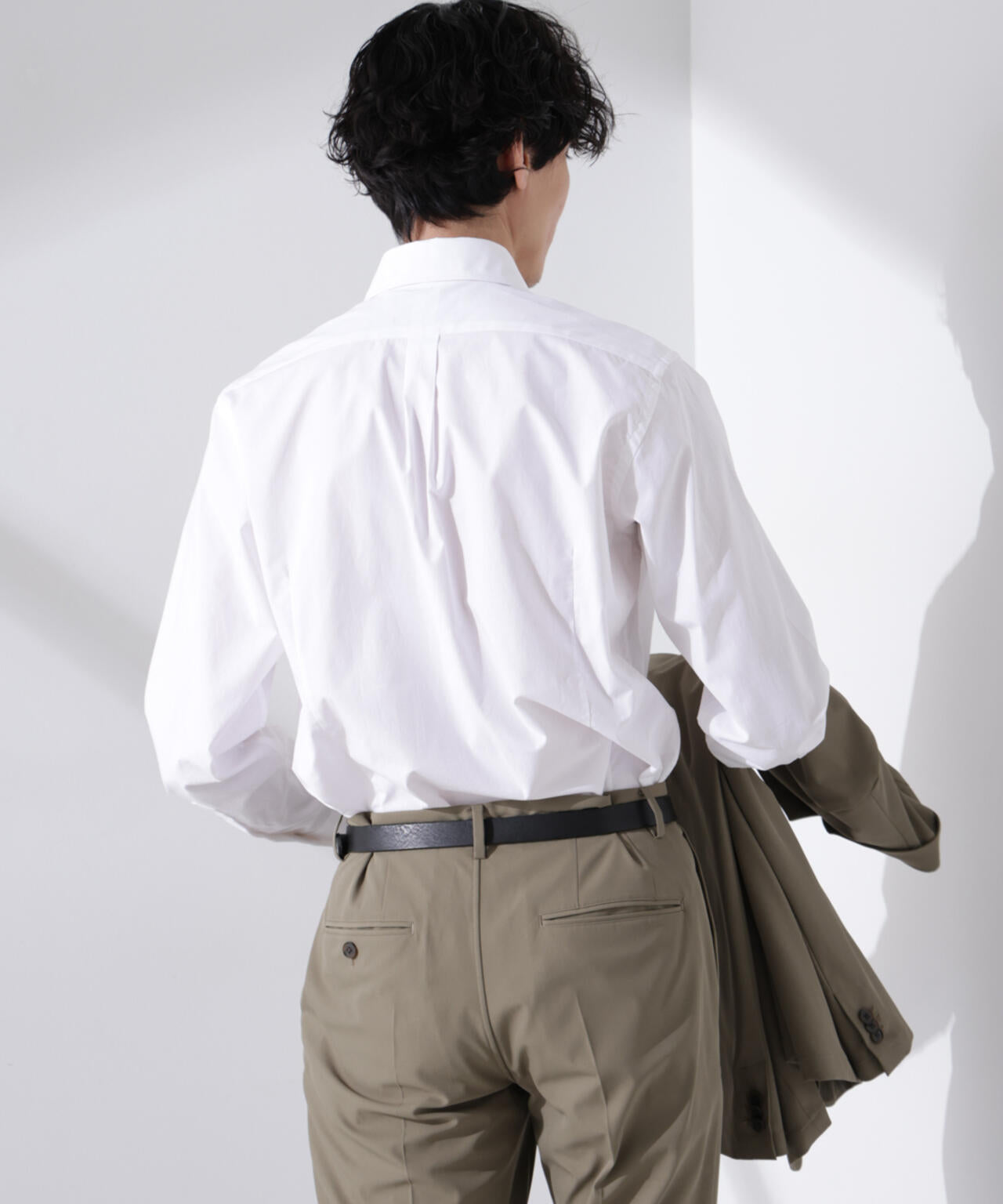 「N shirt」Anti Soaked(R) 汗染み防止セミワイドカラーシャツ長袖