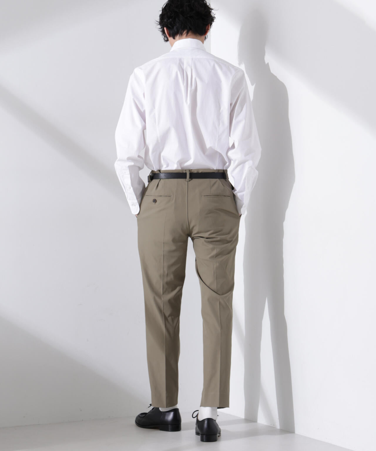 「N shirt」Anti Soaked(R) 汗染み防止セミワイドカラーシャツ長袖