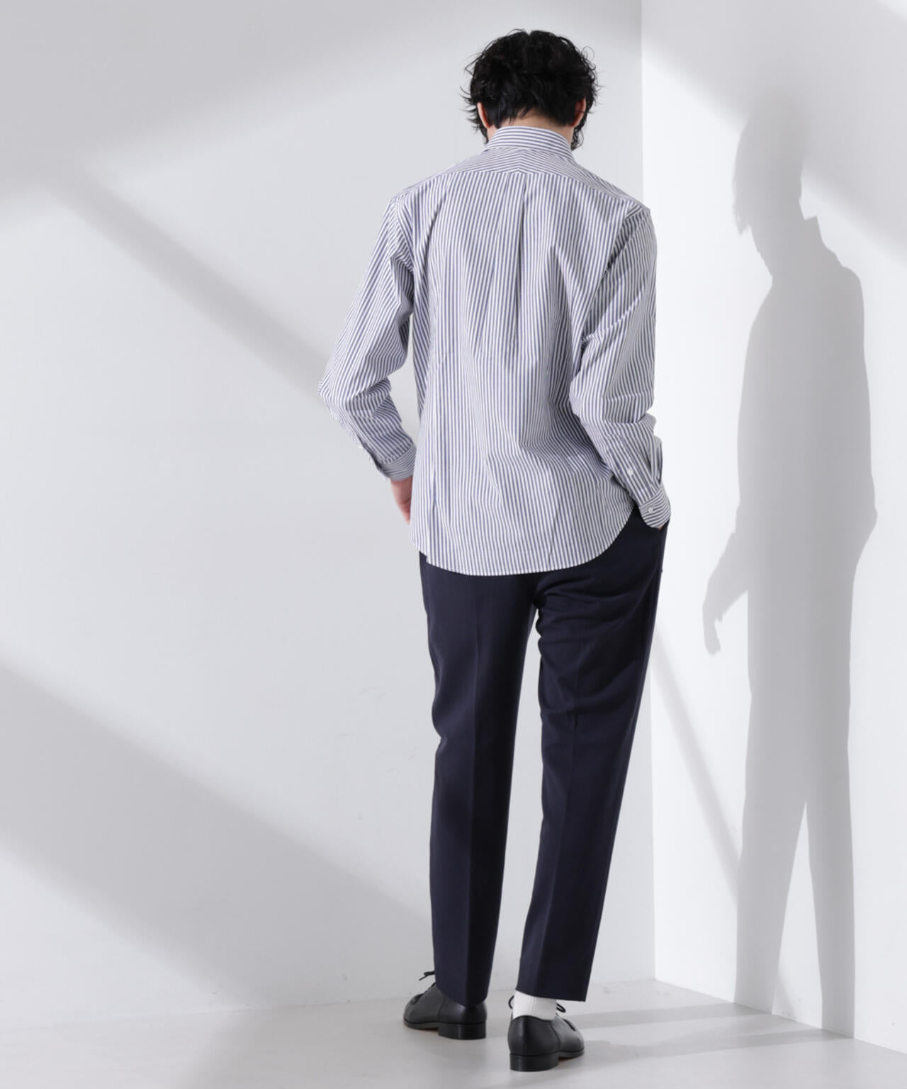 「N shirt」Anti Soaked(R) 汗染み防止セミワイドカラーシャツ長袖