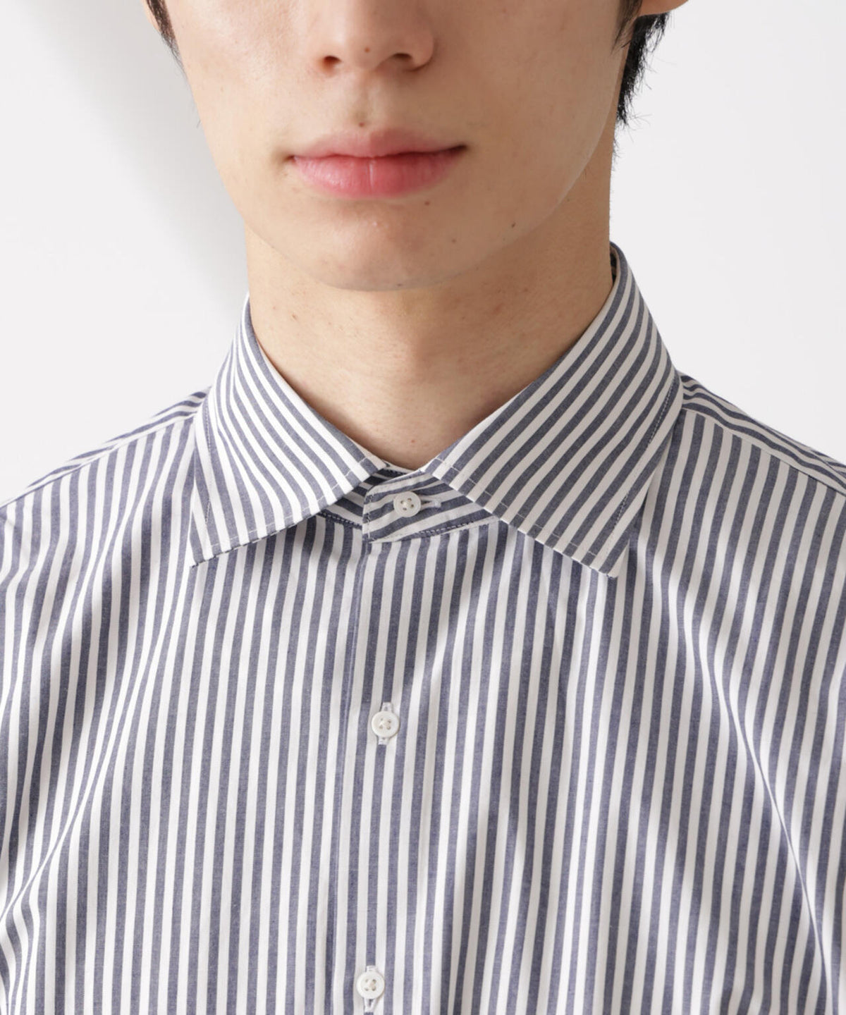 「N shirt」Anti Soaked(R) 汗染み防止セミワイドカラーシャツ長袖