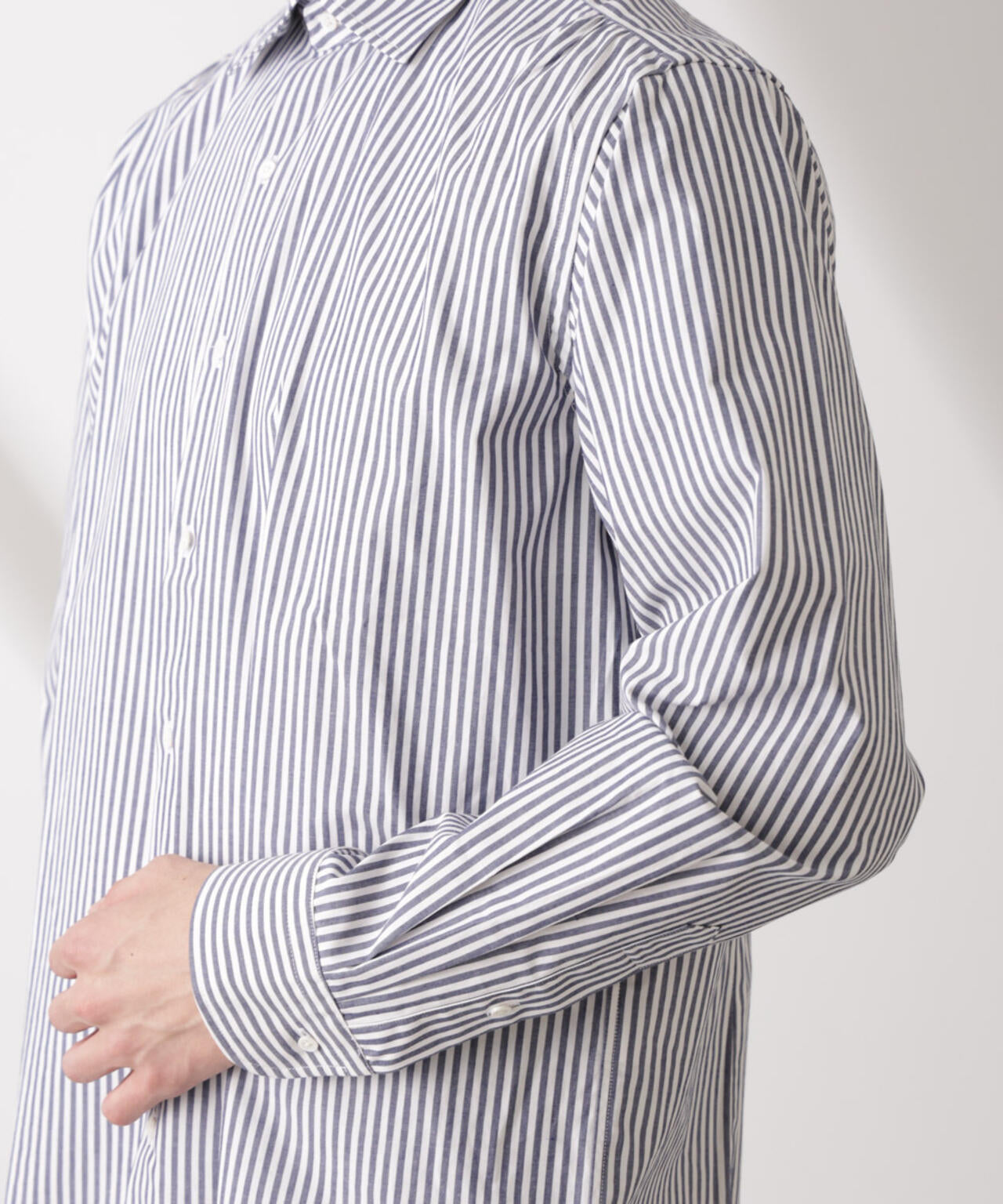 「N shirt」Anti Soaked(R) 汗染み防止セミワイドカラーシャツ長袖