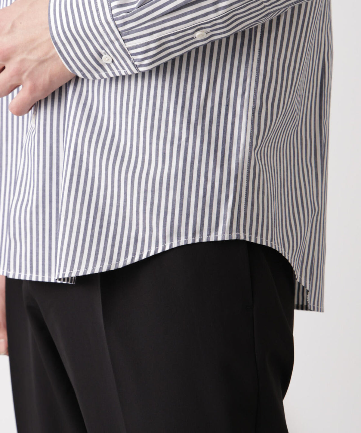 「N shirt」Anti Soaked(R) 汗染み防止セミワイドカラーシャツ長袖