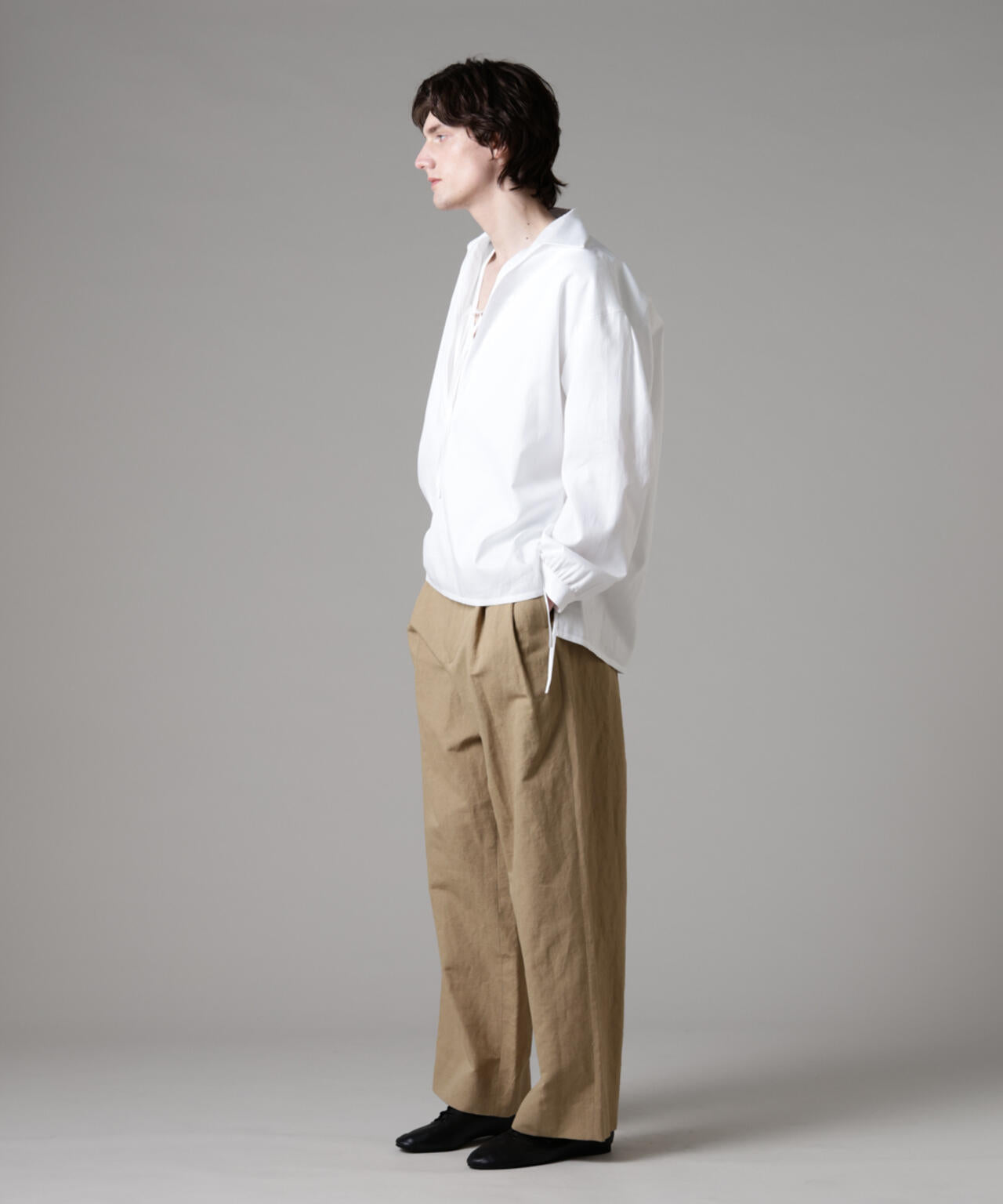 「ASSEMBLANC」ダブルクロススキッパーシャツ
