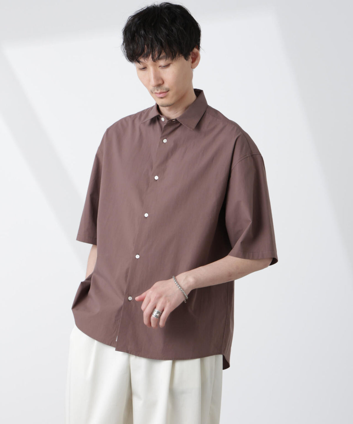 「大人のワイドシャツ」レギュラーカラー 半袖