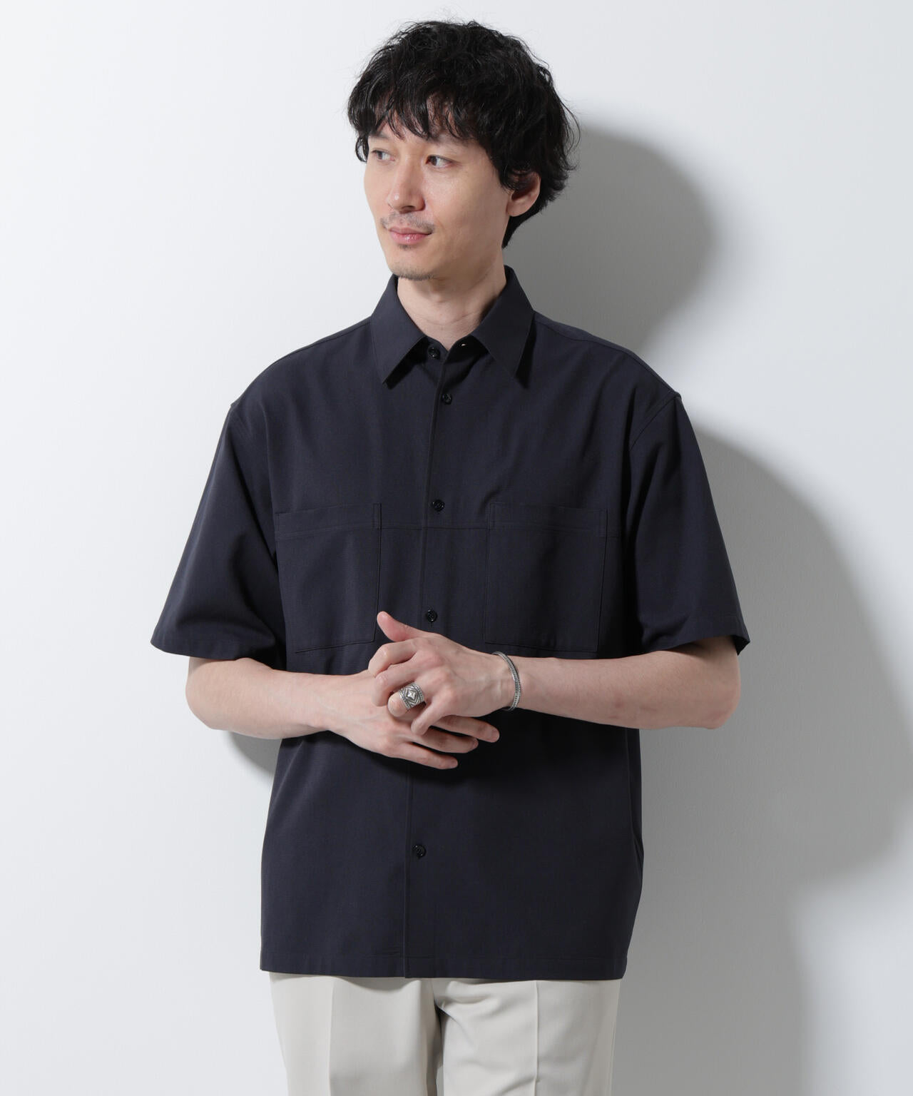 DotAir(R)ミニホールストレッチシャツ半袖/吸水速乾(セットアップ可)