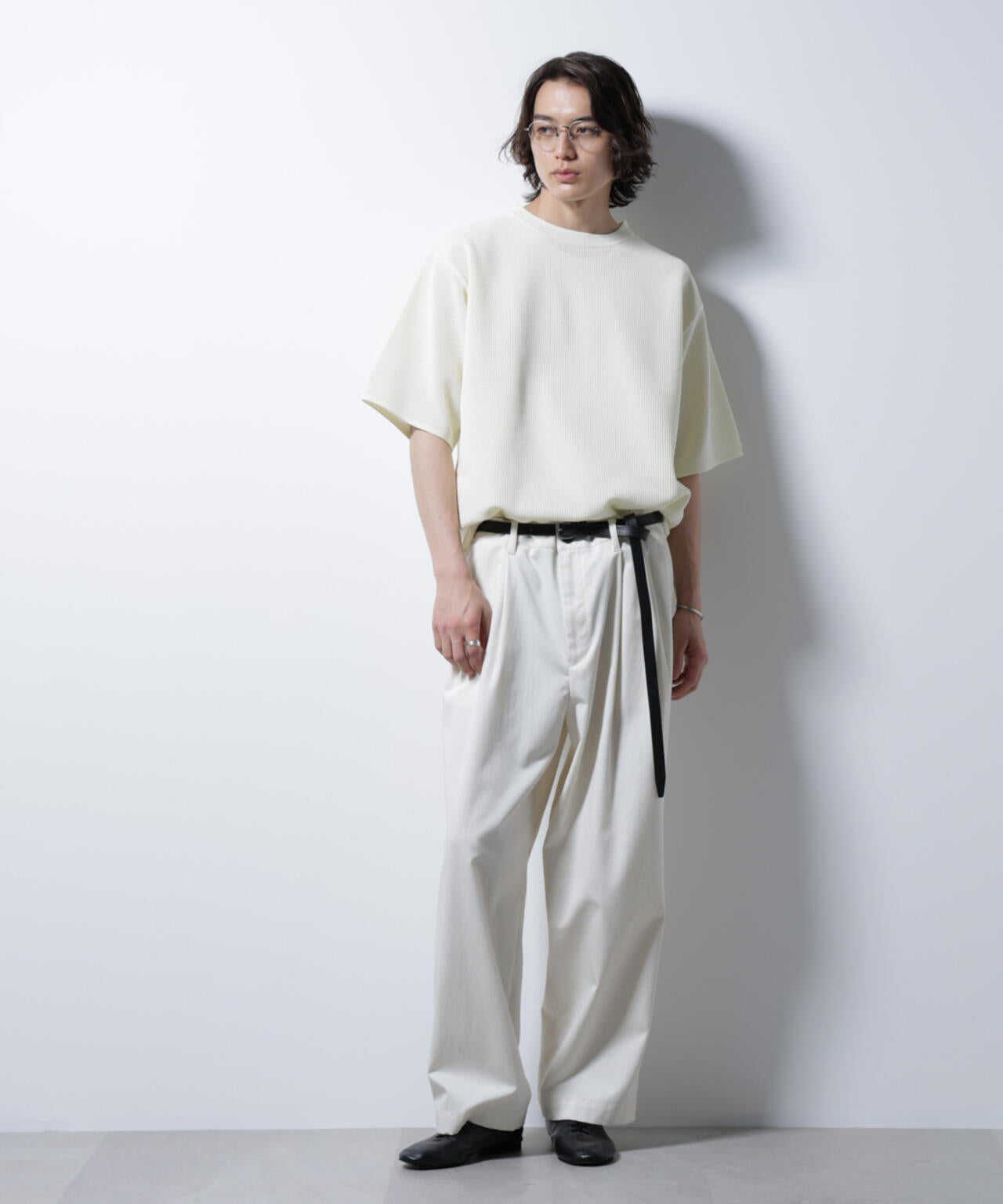スポンディッシュ メッシュ クルーネックニットTEE