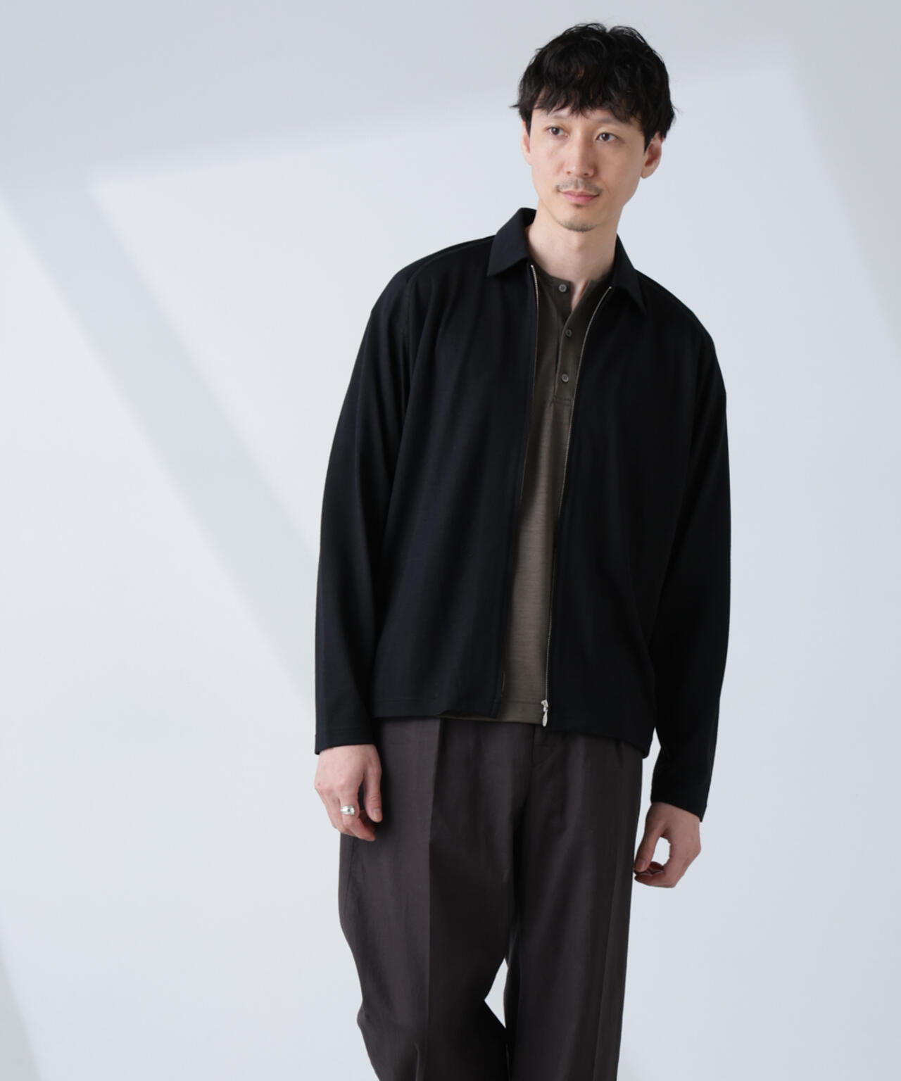 「ALL-DAYS COMFORT 100% WOOL」 ZIPプルオーバー