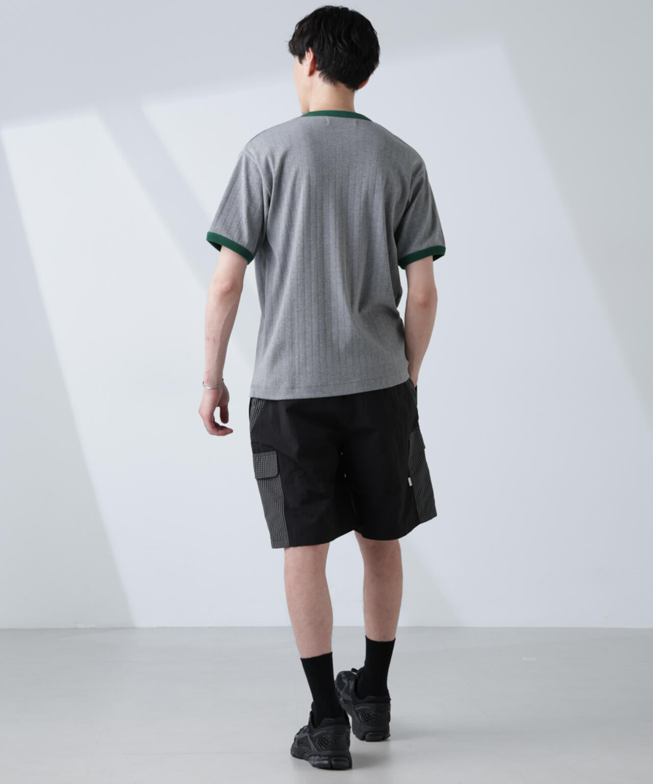 「NJ/CLUB」 針抜きリンガーTシャツ