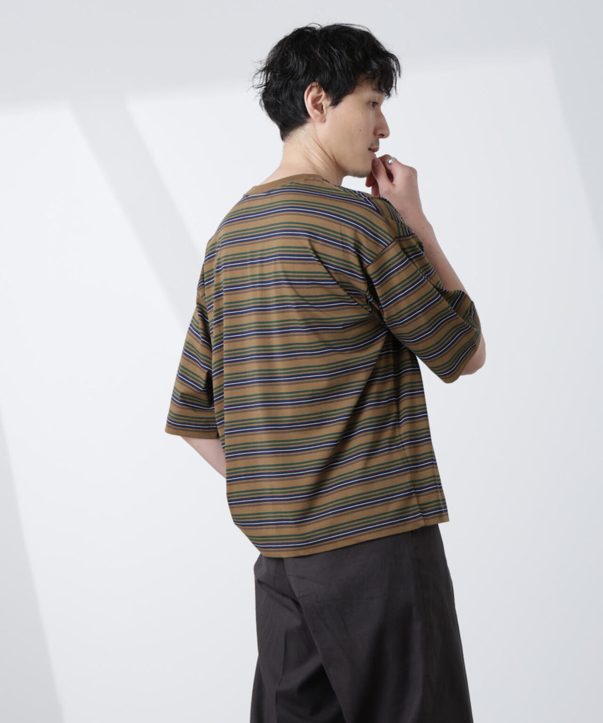 マイクロランダムボーダーTシャツ