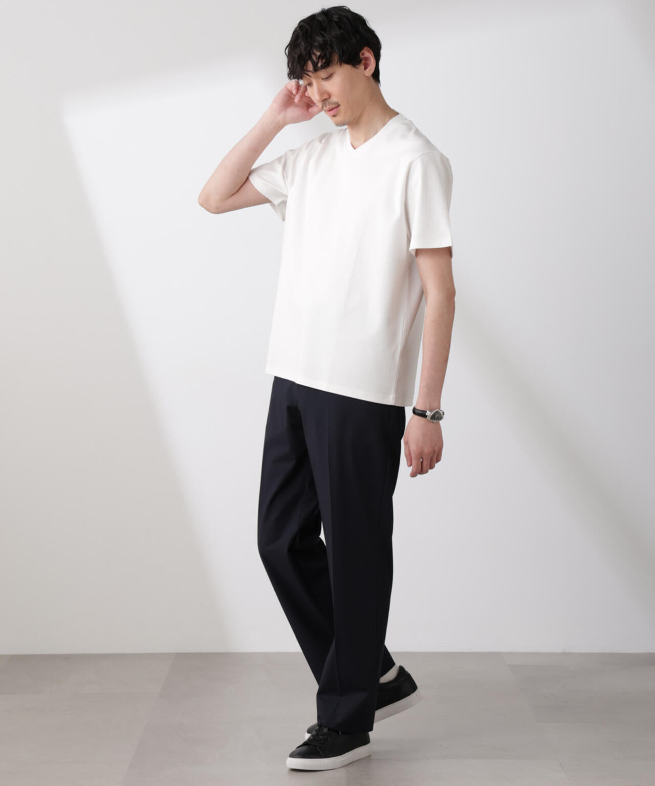 「N TROUSERS BASIC」トロピカルストレッチストレートパンツ(セットアップ可)