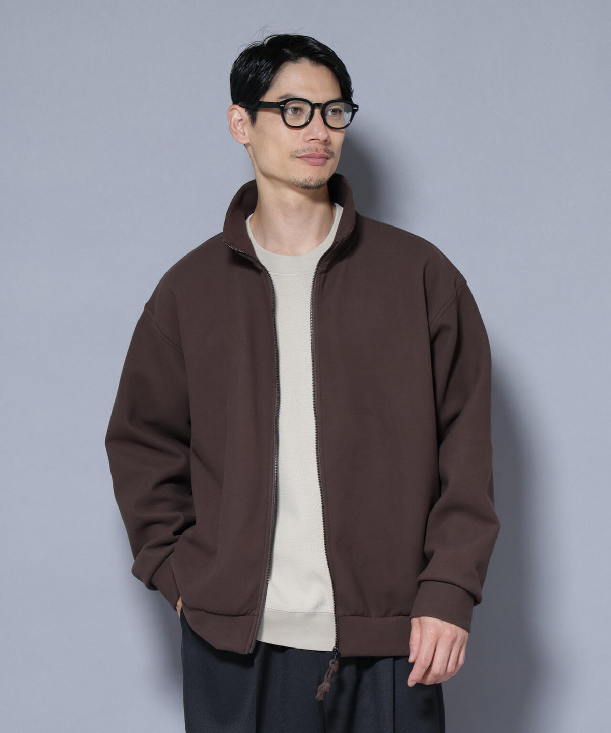 スーパーストレッチブラッシュドポンチブルゾン