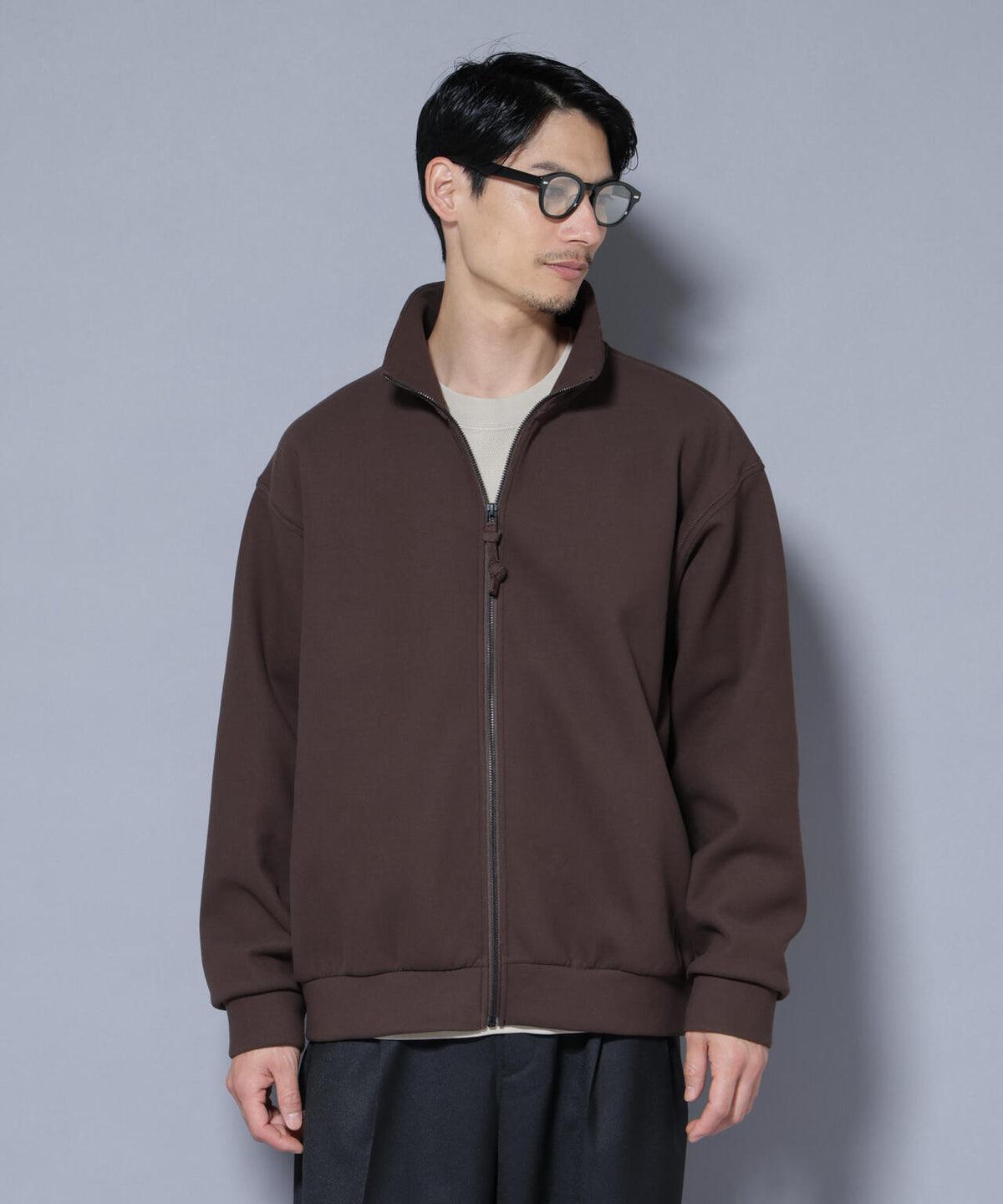 スーパーストレッチブラッシュドポンチブルゾン