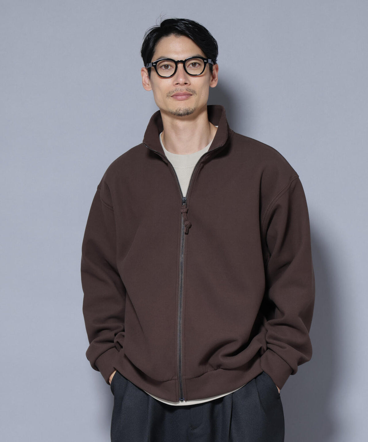 スーパーストレッチブラッシュドポンチブルゾン
