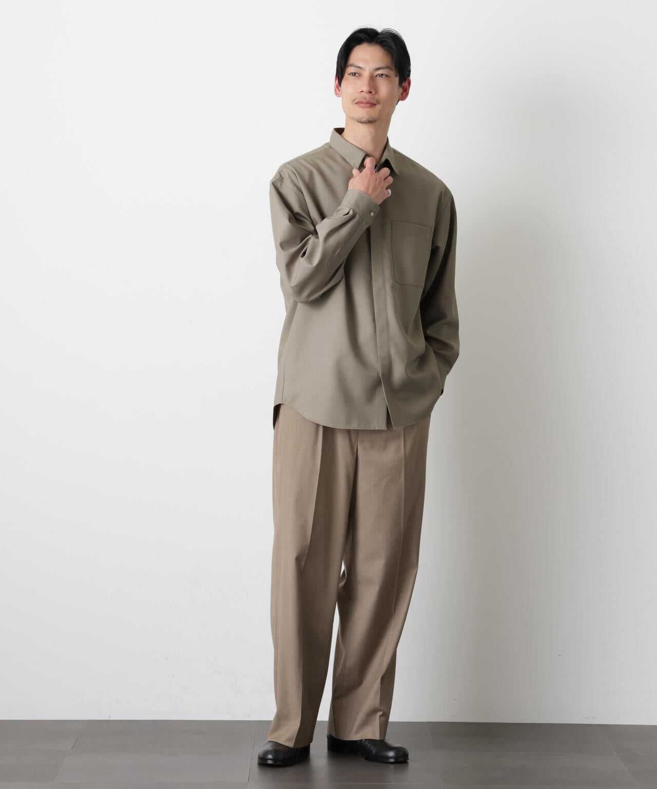 「Gavante」ドライギャバレギュラーカラーシャツ