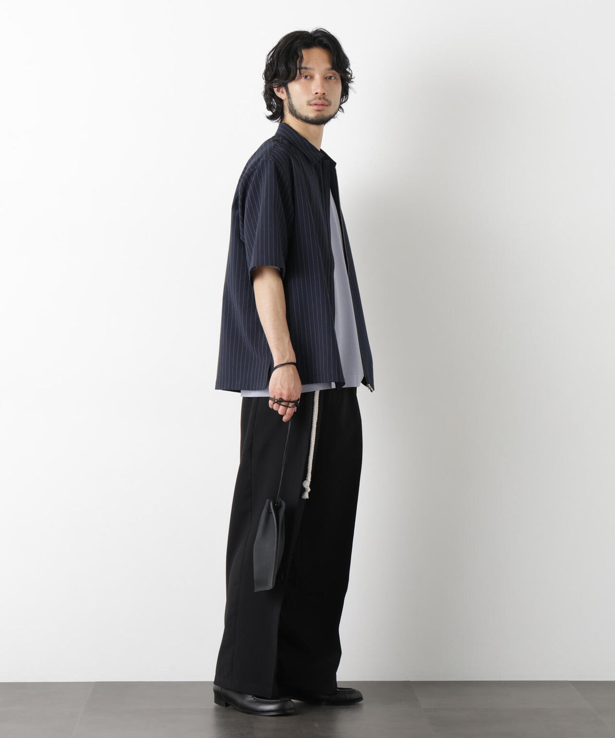 「メランジドライ」ZIPシャツブルゾン(セットアップ可)