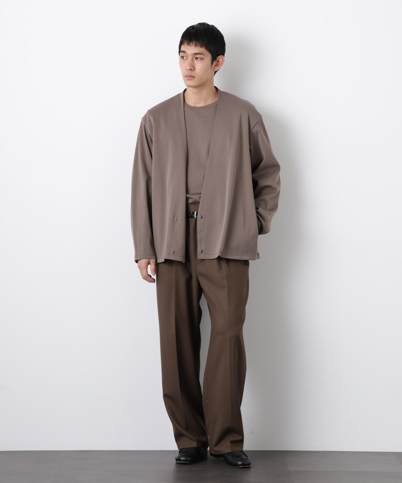 「FORMAL JERSEY」ノーカラーカーディガン