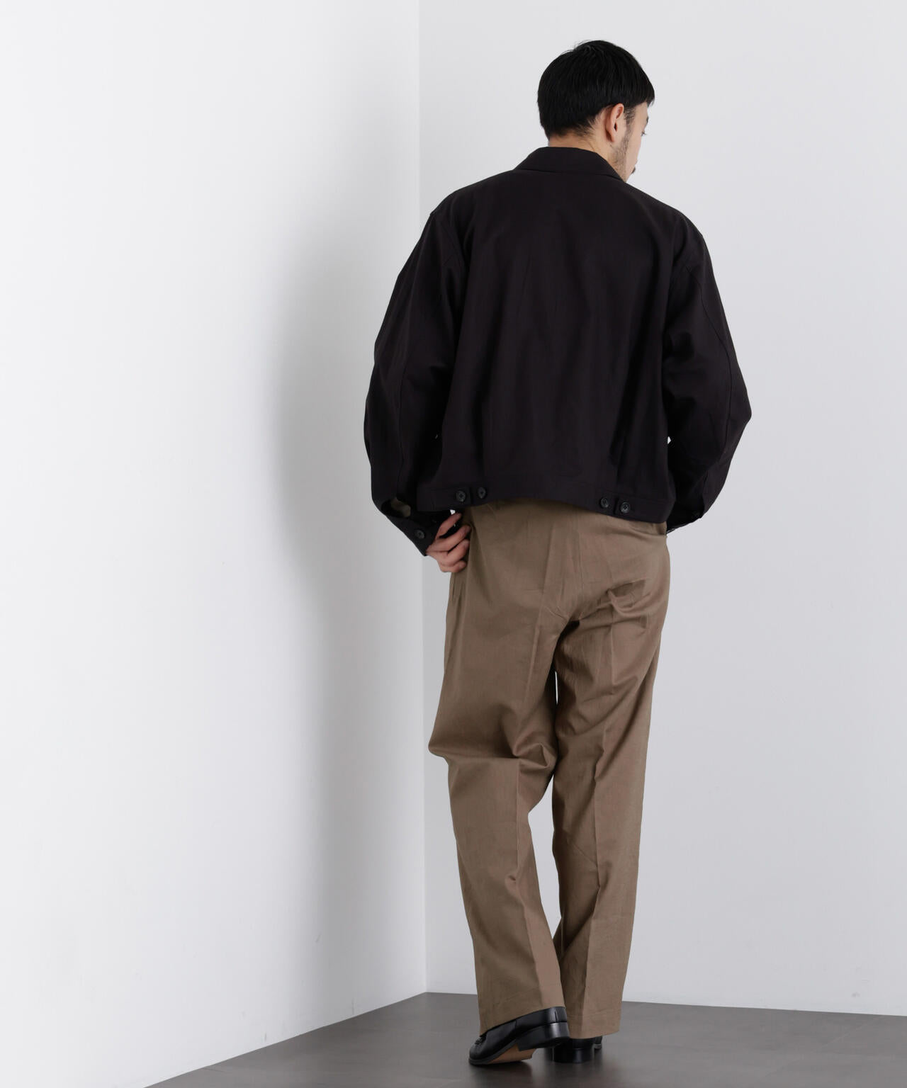 「FRENCH LINEN」 リネンコットンストレートパンツ(セットアップ可)