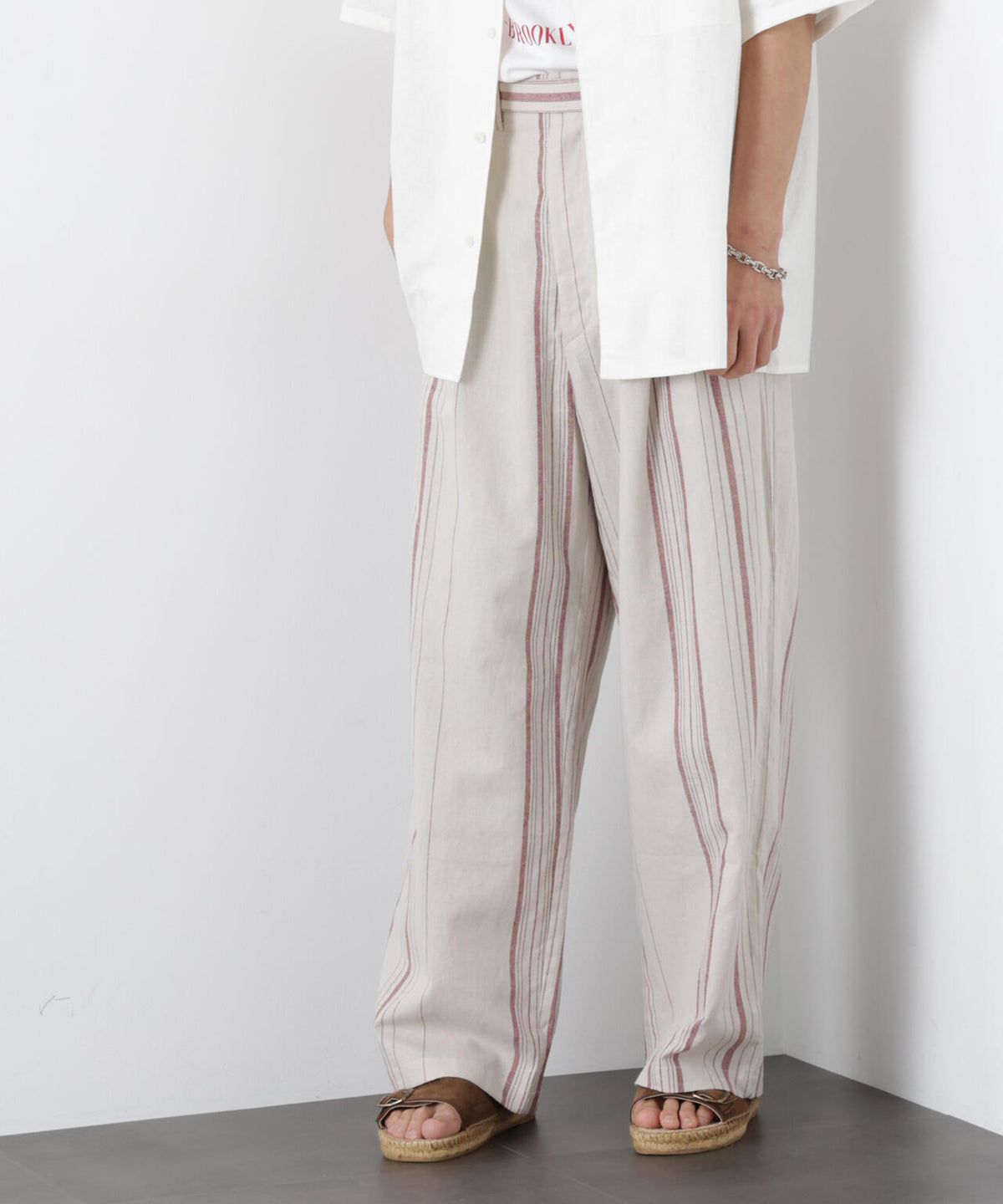 「FRENCH LINEN」 ストライプスラックス