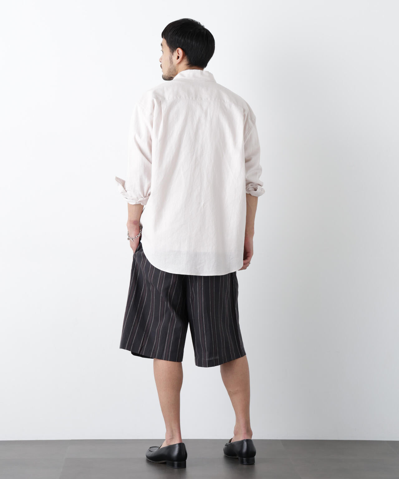 「FRENCH LINEN」 ベルテッドワイドショーツ
