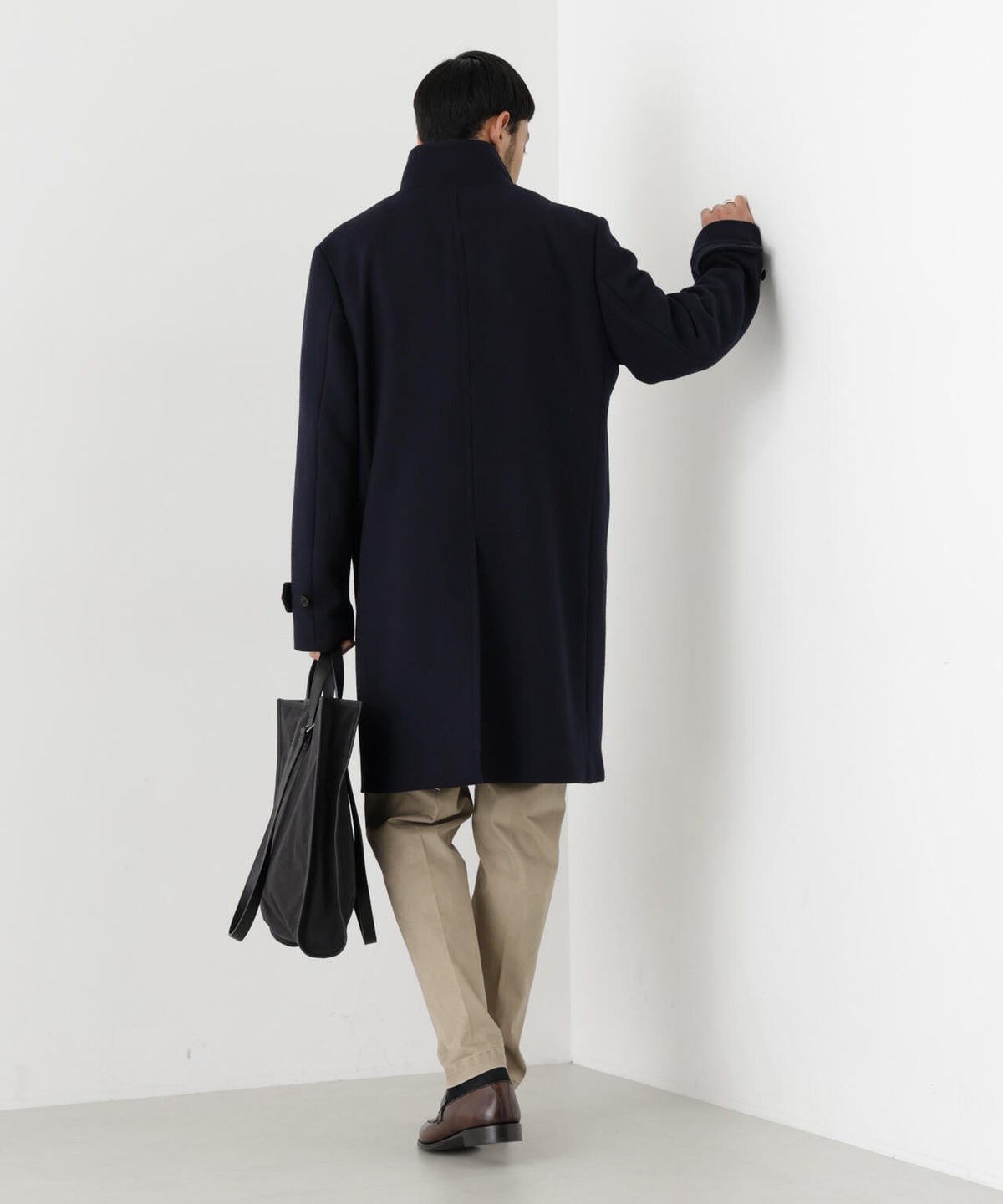 「NEW ON COAT」ウール/Nスタンドカラーコート