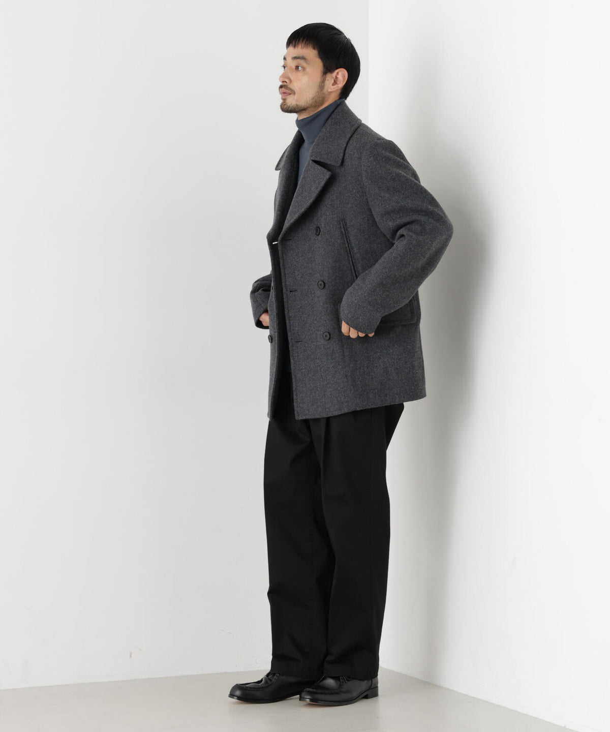 「NEW ON COAT」ウール/NショートPコート