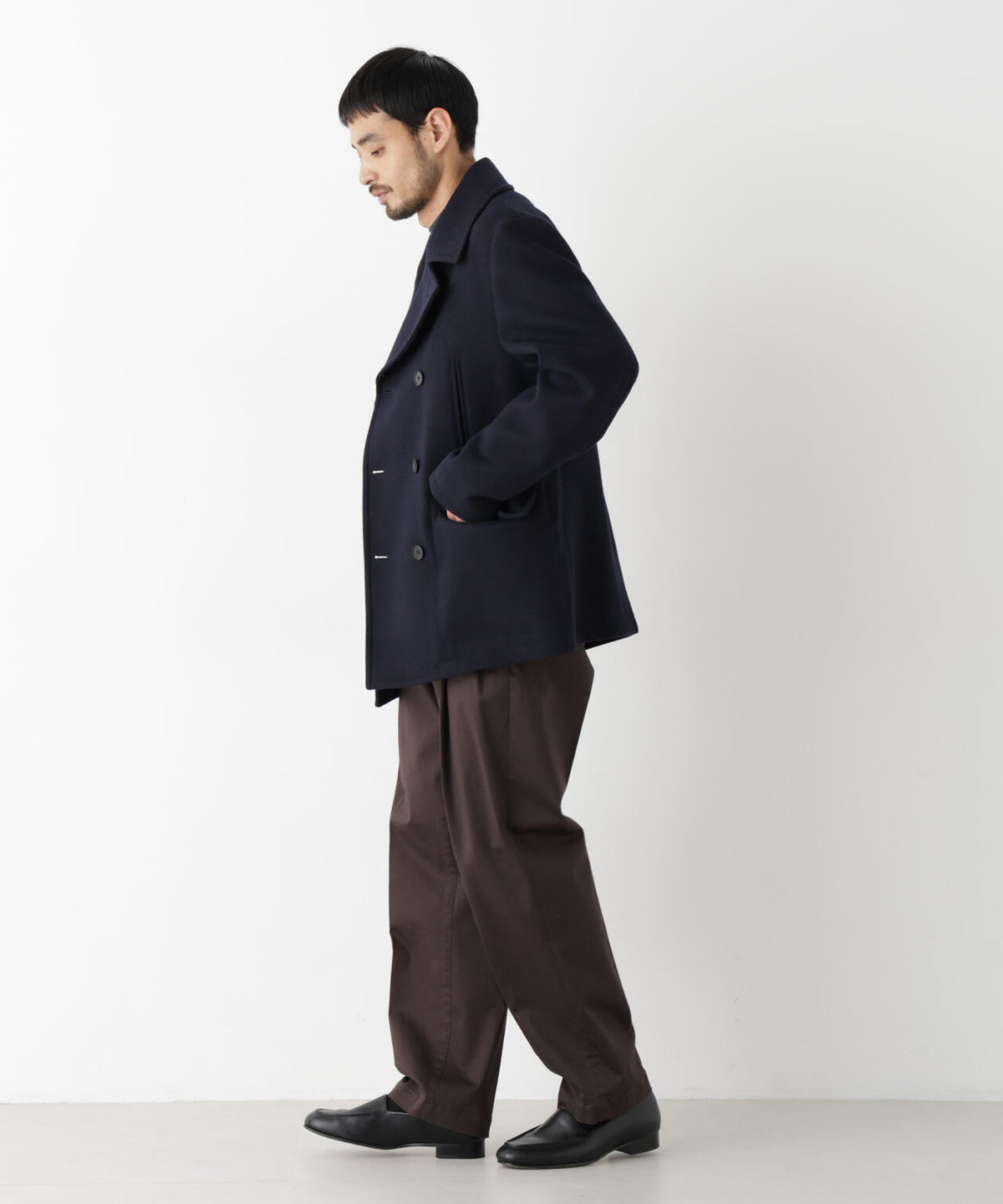 「NEW ON COAT」ウール/NショートPコート