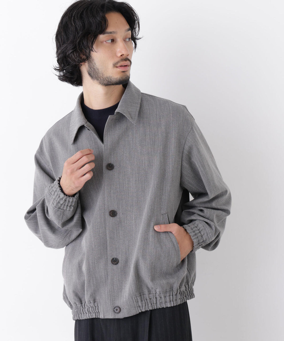 「DELEGANT」 クロップドコーチジャケット(セットアップ可)