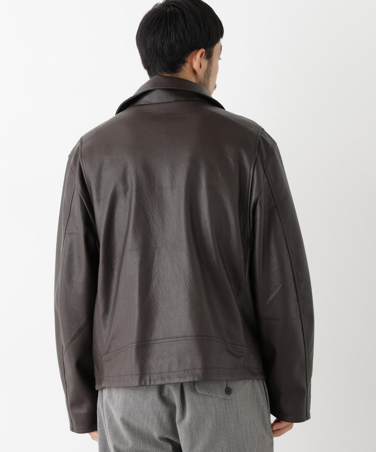 「SURPLUS」 フェイクレザーブルゾン