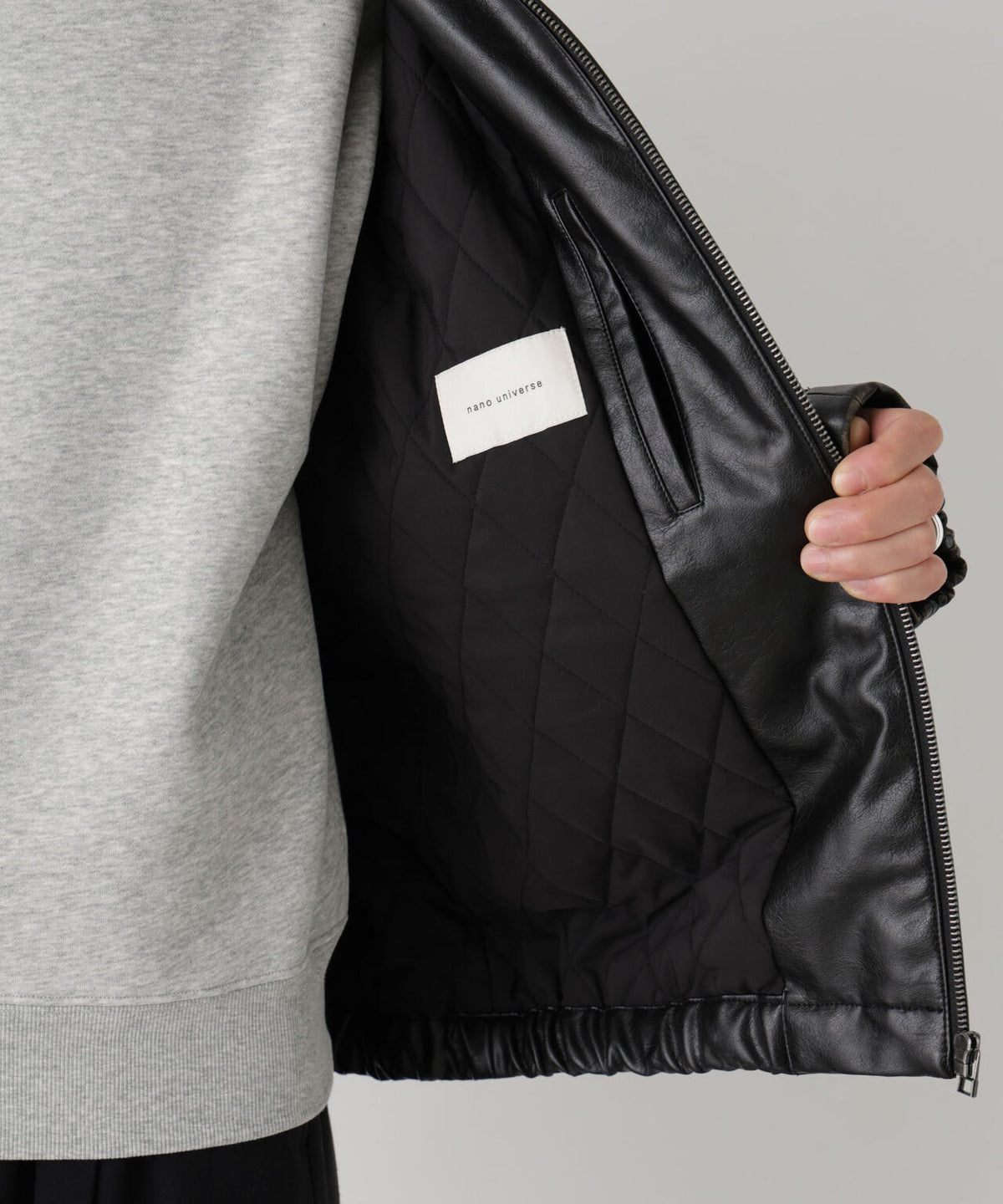 「SURPLUS」フェイクレザーフライトジャケット
