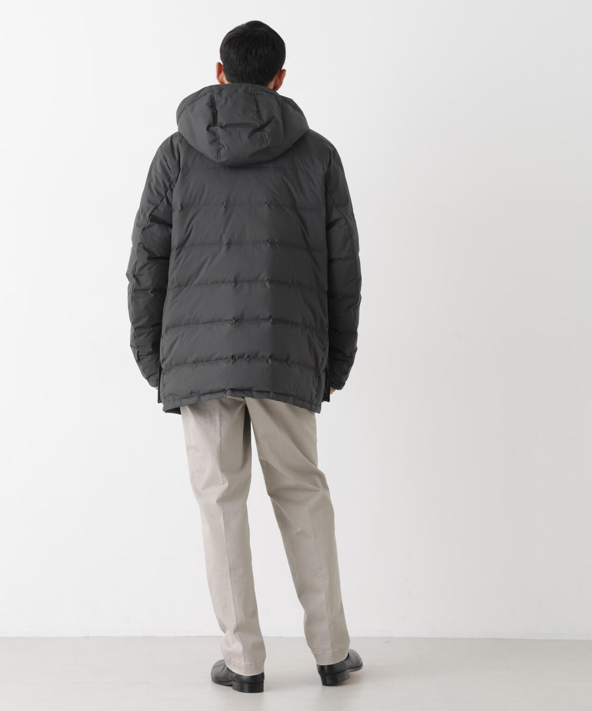 ALLIED FEATHER+DOWN ステッチミドルダウン フード脱着/撥水