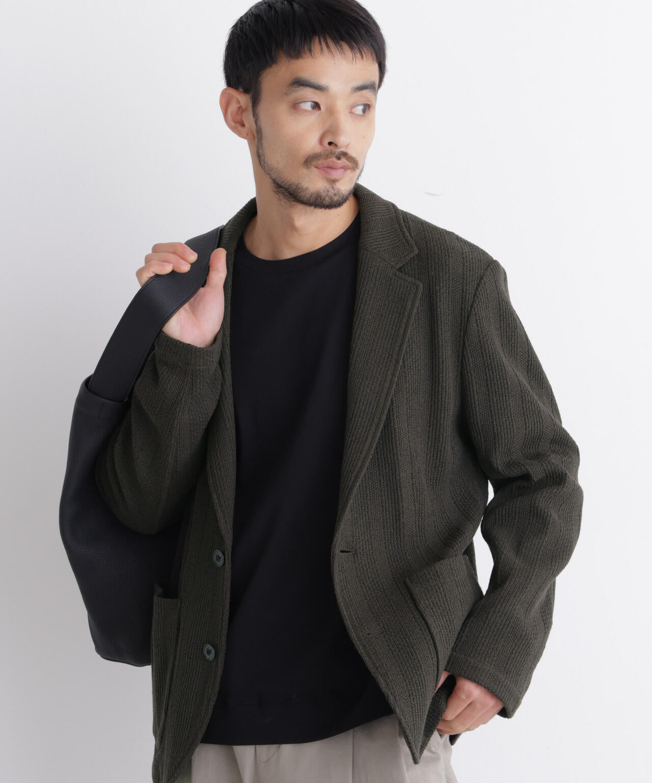 【大人気セットアップ】「DamerinoJacket」TEXBRID(R) リンクスストライプジャージージャケット