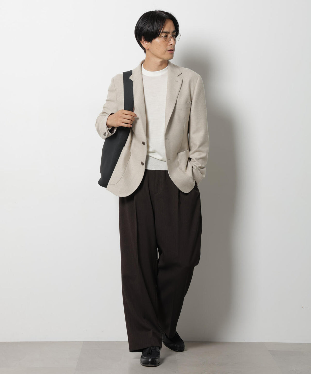 「DamerinoJacket」 カシミヤミックスウォッシャブルツイードジャケット