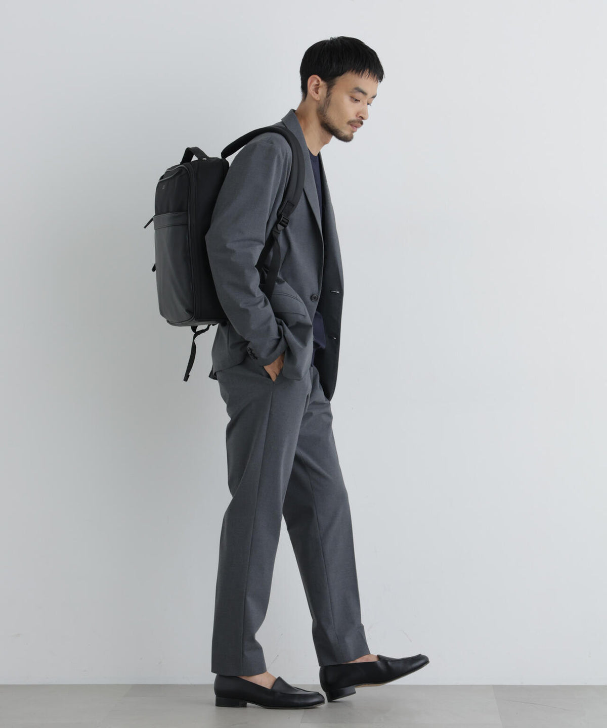 【ストレッチ/マシンウォッシャブル】「Damerino」ウールライクトロストレッチセットアップ/WASHABLE