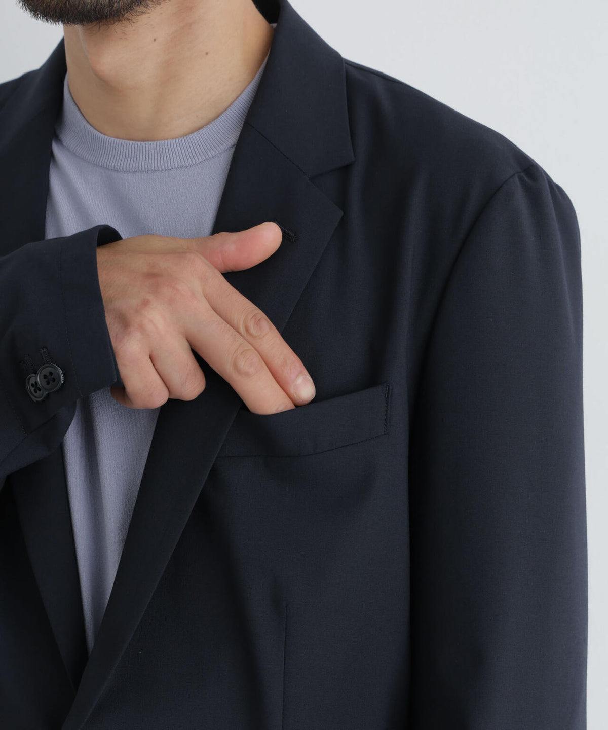 【ストレッチ/マシンウォッシャブル】「Damerino」ウールライクトロストレッチセットアップ/WASHABLE